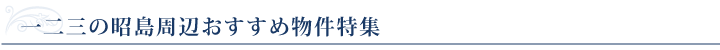 昭島周辺のおすすめ物件